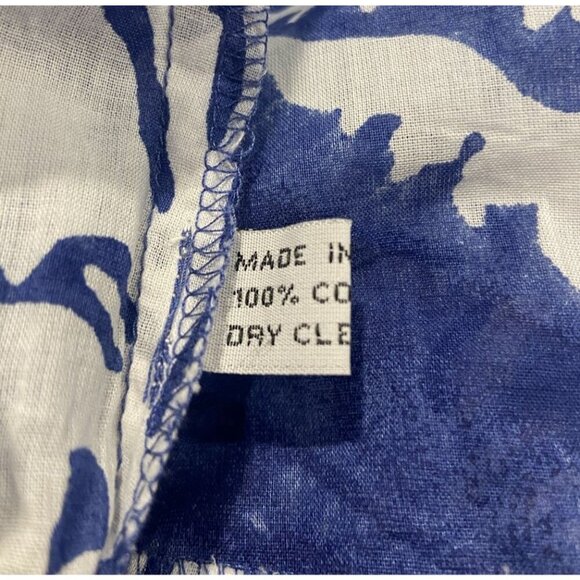 Juliet Dunn London Dress Drop Waist Blue White Rick Rack Trim Size 2 6/8 - Picture 5 of 6